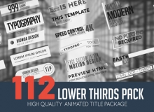 112组标题字幕条动画AE模板 Videohive Lower Thirds Pack