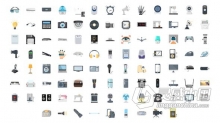 100个现代智能家居电器电动小玩意电子小工具图标 AE模板 AE工程文件 100 Electronic Gadgets Icons
