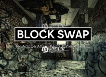 随机生成像素块视觉特效中文汉化AE/PR插件 Block Swap v1.0 Win破解版