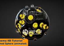 C4D球体变形动画制作视频教程 Animated Deformed Sphere Cinema 4D Tutorial