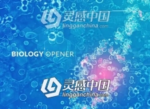 科技感医疗生物细胞DNA链图文介绍展示AE模板