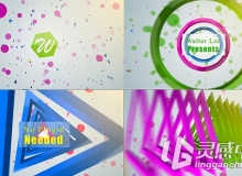 多彩时尚Logo定格展示动画AE模板 Videohive Shape Logo Reveal 5 In 1