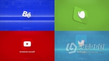 4K干净明亮3D翻转挤压故障效果长阴影标志logo动画AE模板AE工程文件 Clean 3D Logo
