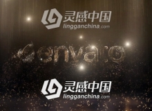 金色粒子闪耀LOGO标志片头动画AE模板 Videohive Gold Award/Celebration Logo