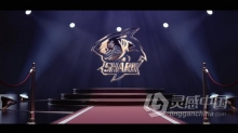 红地毯舞台场景展示金属3D标志LOGO颁奖典礼视频片头 AE模板 AE工程文件 Red Carpet Logo