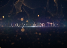 震撼开场大气金色文字粒子标题动画开场AE模板 Videohive Luxury Golden Titles