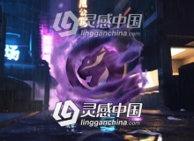 未来赛博朋克霓虹灯夜晚场景闪电特效Logo片头开场AE模板