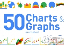 50个有趣的动画图表和图形AE模板 Videohive 50 Animated Charts Graphs