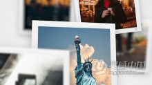 浮动方形照片框图文相册展示时尚旅游度假婚礼幻灯片AE模板AE工程文件 Square Photo Slideshow
