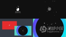 扁平抽象图形动画LOGO标志视频片头 AE模板 AE工程文件 Quick Flat Logo Opener