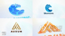 AE模板 玻璃光面材质效果标志视频片头3D logo Title AE工程 AE文件