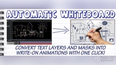 AE自动创建手写描绘动画效果特效AE脚本 Automatic Whiteboard v1.2 + 使用教程