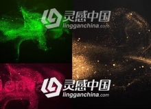 飞散颗粒抽象粒子LOGO标志片头AE模板