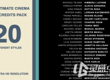 20个影视片尾展示AE模板Videohive 20 Cinema Film Credits Pack