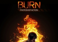 超酷火焰动作 Burn Photoshop Action（附视频教程）