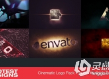 6组影视级片头Logo演绎动画AE模板 Videohive Cinematic Logo Pack