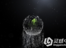 液态水滴球形Logo演绎动画AE模板 Videohive Spherical Liquid Logo Reveal