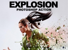 碎片爆炸PS动作 Explosion Photoshop Action