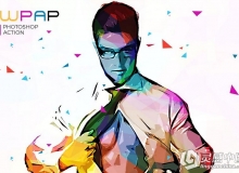 WPAP人像彩绘艺术PS动作 WPAP Art Photoshop Action