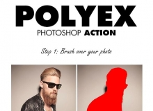 低多边形数字艺术PS动作 PolyEx Photoshop Action