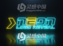 霓虹灯俱乐部闪烁发光LOGO标志片头AE模板 videohive Neon Logo