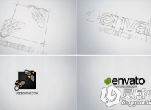 草图绘画Logo演绎动画AE模板 Videohive Sketch Logo Reveal