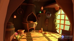 Blender女巫魔法小屋建模制作视频教程 Creating a witch hut room in Blender