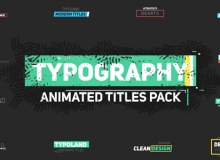 75个动态字幕标题AE模板 videohive 75 Typography 21103442