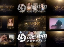 金色高贵粒子年会活动颁奖典礼栏目包装片头AE模板 Videohive Awards