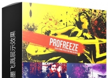 画面冻结静止泼墨飞溅展示效果FCPX插件 ProFreeze Splatter