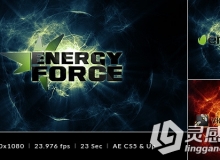 震撼抽象能量爆发标志LOGO演绎AE模板 Videohive Energy Force - Logo Intro