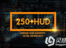 250组科幻HUD界面高科技信息元素AE模板 VideoHive 250 HUD SCI-FI