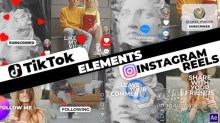 AE模板 TikTok抖音instagram手机移动端社交网络小视频标题元素 AE工程 AE文件下载