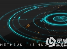 48个独特的2D和3D标题动画AE模板 Videohive Prometheus-48 HUD 2D & 3D titles