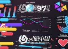 现代时尚公司企业数据信息图表动画AE模板 Videohive Infographics