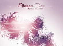 抽象光效PS动作 Abstract dots Photoshop Action 附视频教程