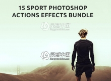 15款体育运动PS动作 15 Sport Photoshop Actions Effects Bundle