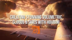 Houdini天空体积云视觉特效制作流程视频教程 Creating Stunning Volumetric Clouds & Skies with Houdin