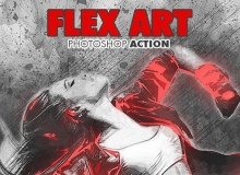 炫光绘画艺术PS动作 Flex Art Photoshop Action