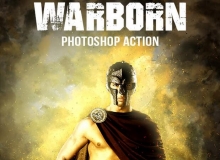 电影特效焰火烟雾PS动作 Warborn Photoshop Action 附操作视频教程