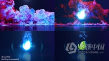 流彩烟雾魔法般快速流动揭示品牌标志LOGO片头AE模板AE工程文件 Color Smoke Explosion Logo