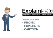 卡通动漫人物角色场景MG动画AE模板 Explainer Video Flat Linear Toolkit