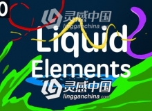 140个液体MG运动图形流体动画AE模板+4K视频素材