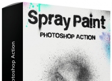 喷墨效果PS动作 Spray Paint Photoshop Action 附视频教程