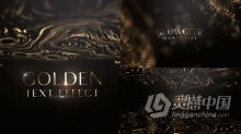 高端奢华黑金粒子抽象流体背景标题动画AE模板AE工程文件 Abstract Luxury Titles
