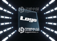 创意简单光隧道标志展示Logo演绎AE模板