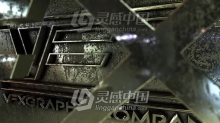 力量感三维钢铁文字Logo动画AE模板AE工程文件