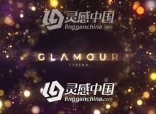 金色闪耀粒子背景文字标题片头AE模板 Videohive Glamour Titles