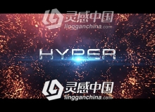 抽象火星粒子文字标题展示AE模板 Videohive Hyper Titles