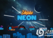 拉斯维加斯狂欢霓虹灯包装动画AE模板 Videohive Vegas Neon